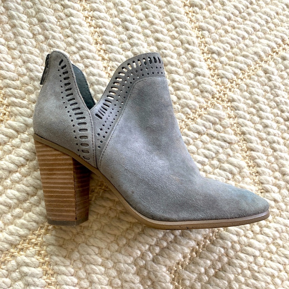 Vince Camuto Fileana Gray Suede Ankle Boots